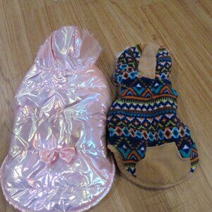 2 Cute jacket vests for small dog,chihuahua stylish coats for fur babies S/M